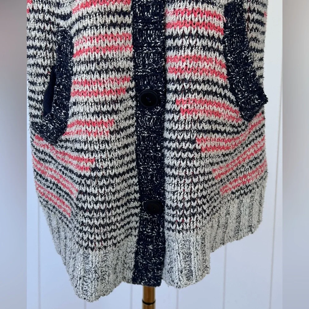 Moth by Anthropologie Button‎ Front Cardigan Deep V-Neckline Short Sleeves Small